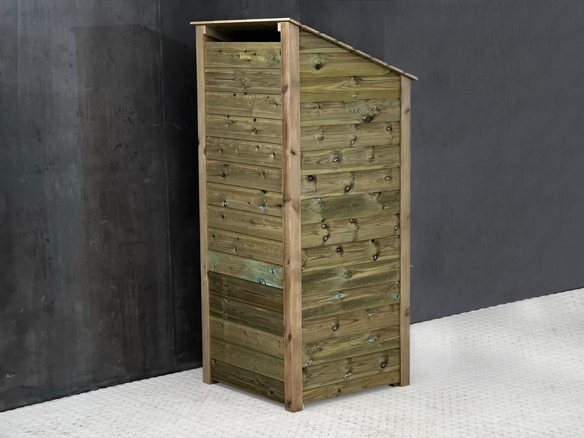 Wooden Premium Tongue/Groove Log Store with Shelf (W-99cm, H-126cm or H-180cm, D-88cm) - SGP Garden Ltd