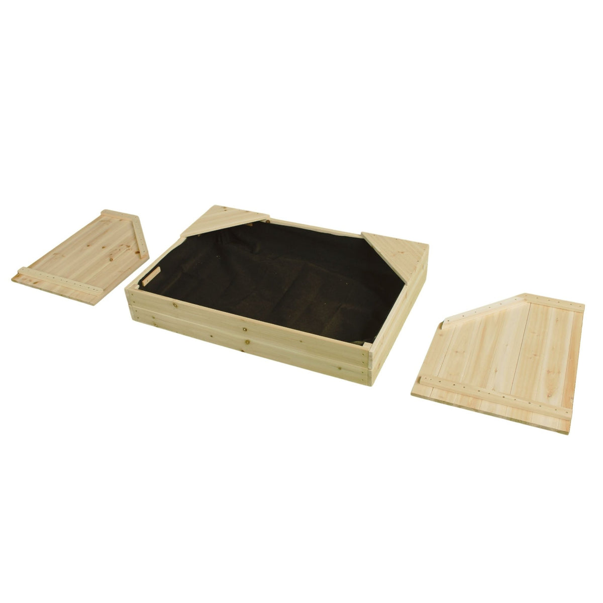 Wooden sandpit with lid - Outdoor stage & playhouse patio - SGP Garden Ltd
