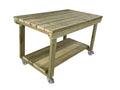 Wooden Super Heavy Duty Indoor/Outdoor Workbench 3ft-Depth With Wheels - SGP Garden Ltd