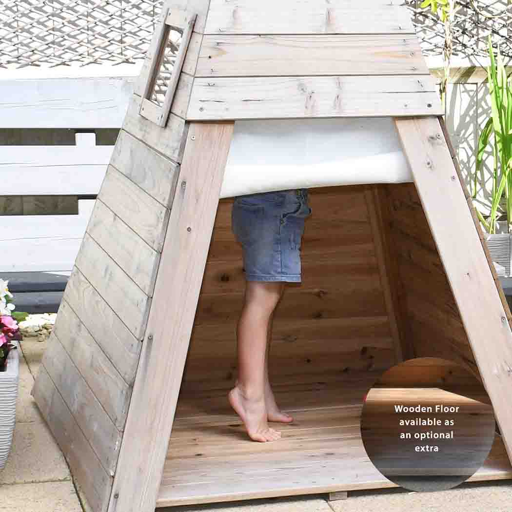 Wooden Teepee Playhouse Without Floor A Magical Hideaway - Indoor and Outdoor Play - SGP Garden Ltd