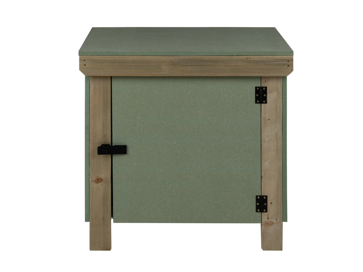 Wooden UniMDF Moisture Resistant Workbench With Lockable Cupboard (V.9) - SGP Garden Ltd