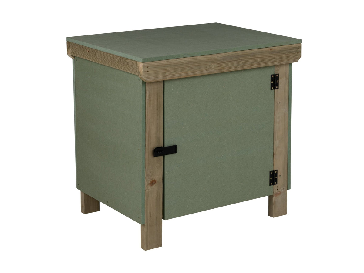 Wooden UniMDF Moisture Resistant Workbench With Lockable Cupboard (V.9) - SGP Garden Ltd