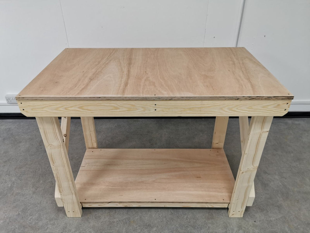 Wooden Workbench 18mm Eucalyptus Hardwood Top Work Station - SGP Garden Ltd