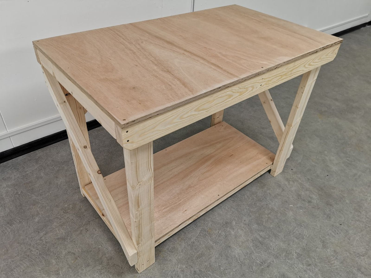 Wooden Workbench 18mm Eucalyptus Hardwood Top Work Station - SGP Garden Ltd