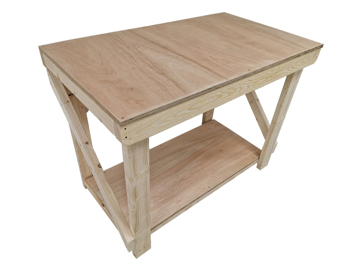 Wooden Workbench 18mm Eucalyptus Hardwood Top Work Station - SGP Garden Ltd