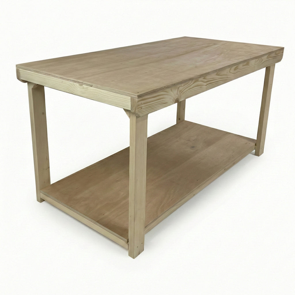 Wooden Workbench Eucalyptus Hardwood Top Depth-3ft - SGP Garden Ltd