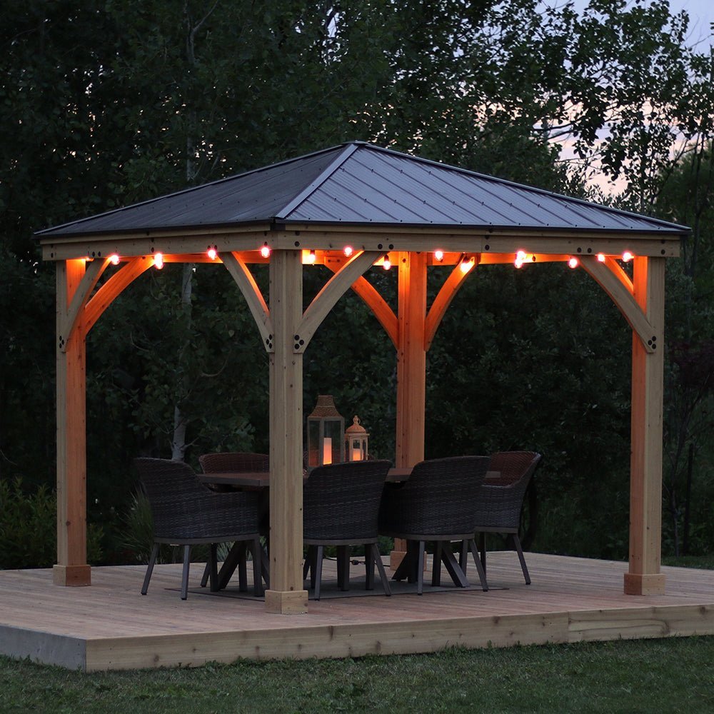 Yardistry Wooden Gazebo 10ft x 10ft (3m x 3m) - SGP Garden Ltd