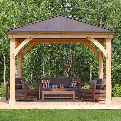 Yardistry Wooden Gazebo 12ft x 12ft (3.7m x 3.7m) - SGP Garden Ltd
