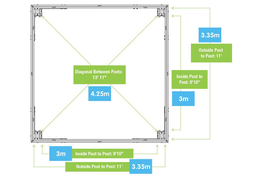 Yardistry Wooden Gazebo 12ft x 12ft (3.7m x 3.7m) - SGP Garden Ltd