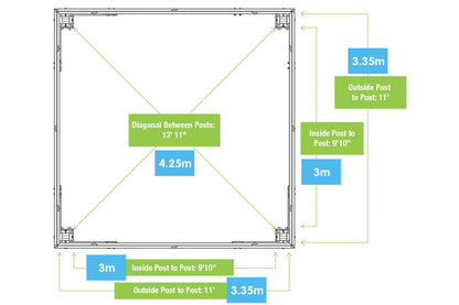 Yardistry Wooden Gazebo 12ft x 12ft (3.7m x 3.7m) - SGP Garden Ltd