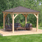 Yardistry Wooden Gazebo 12ft x 12ft (3.7m x 3.7m) - SGP Garden Ltd