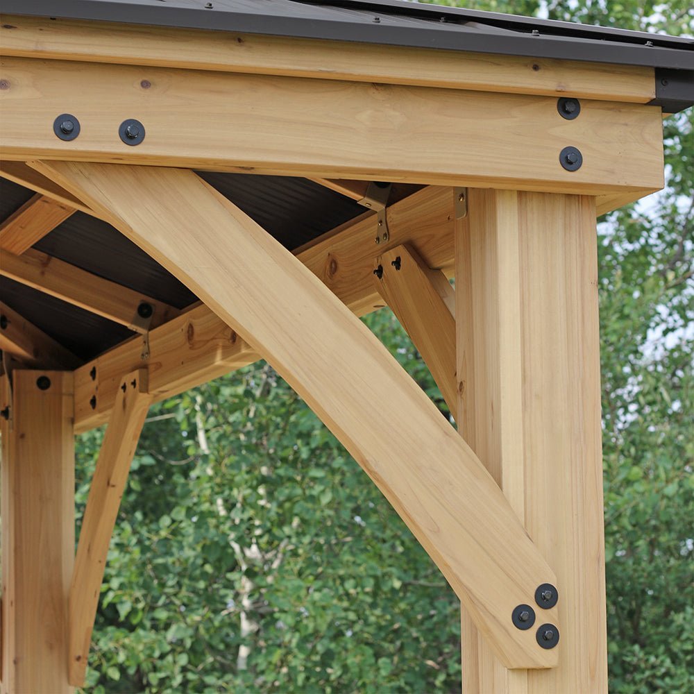 Yardistry Wooden Gazebo 12ft x 12ft (3.7m x 3.7m) - SGP Garden Ltd
