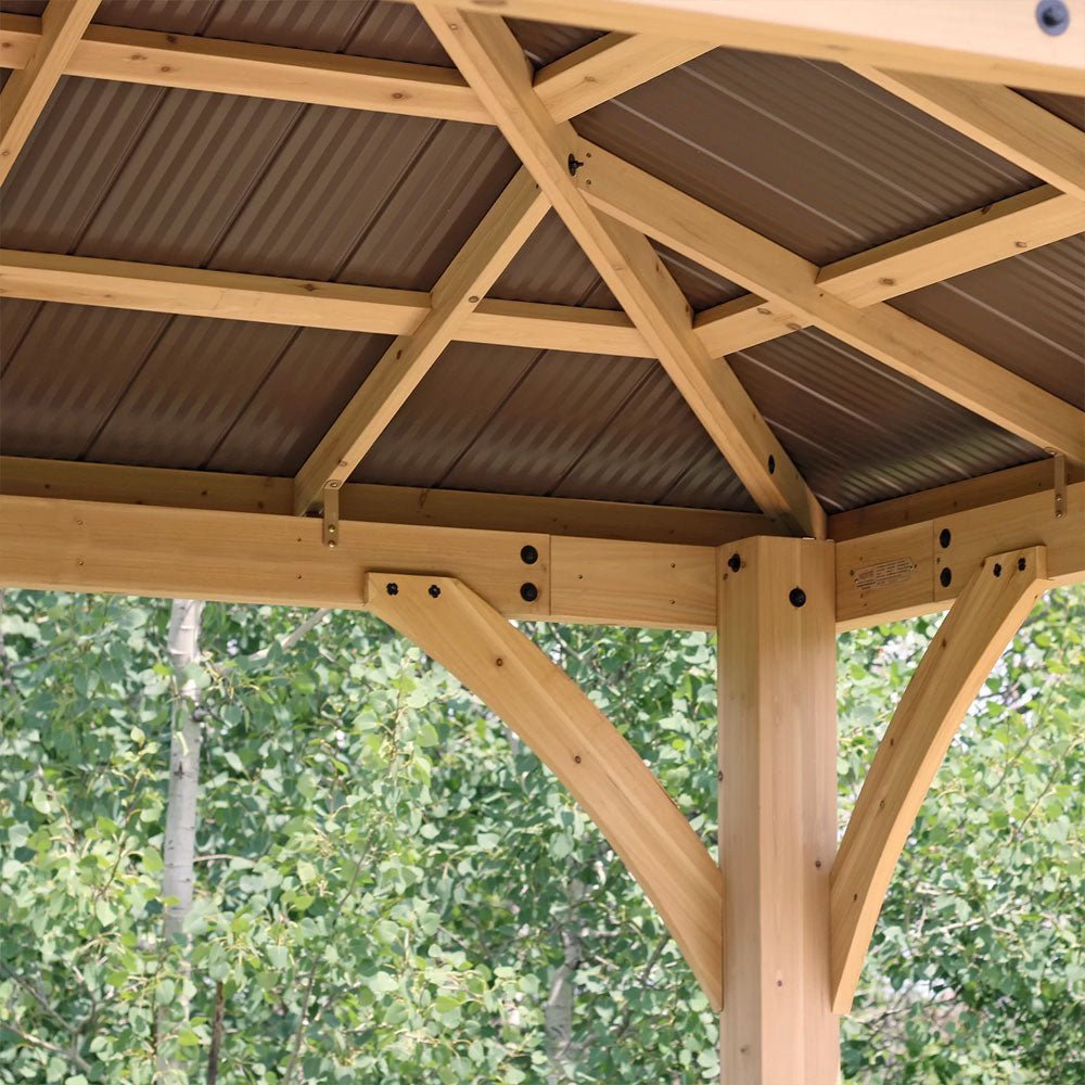 Yardistry Wooden Gazebo 12ft x 12ft (3.7m x 3.7m) - SGP Garden Ltd