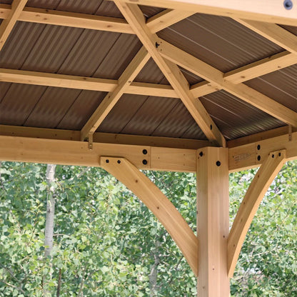 Yardistry Wooden Gazebo 12ft x 12ft (3.7m x 3.7m) - SGP Garden Ltd