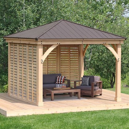 Yardistry Wooden Gazebo 12ft x 12ft (3.7m x 3.7m) with Double Wall - SGP Garden Ltd
