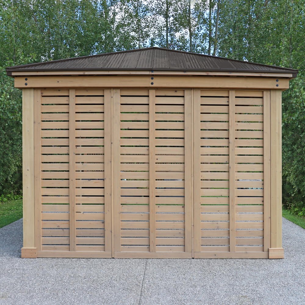 Yardistry Wooden Gazebo 12ft x 12ft (3.7m x 3.7m) with Single Wall - SGP Garden Ltd