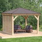 Yardistry Wooden Gazebo 12ft x 12ft (3.7m x 3.7m) with Single Wall - SGP Garden Ltd
