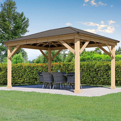 Yardistry Wooden Gazebo 12ft x 16ft (3.7m x 4.9m) - SGP Garden Ltd