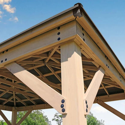 Yardistry Wooden Gazebo 12ft x 16ft (3.7m x 4.9m) - SGP Garden Ltd