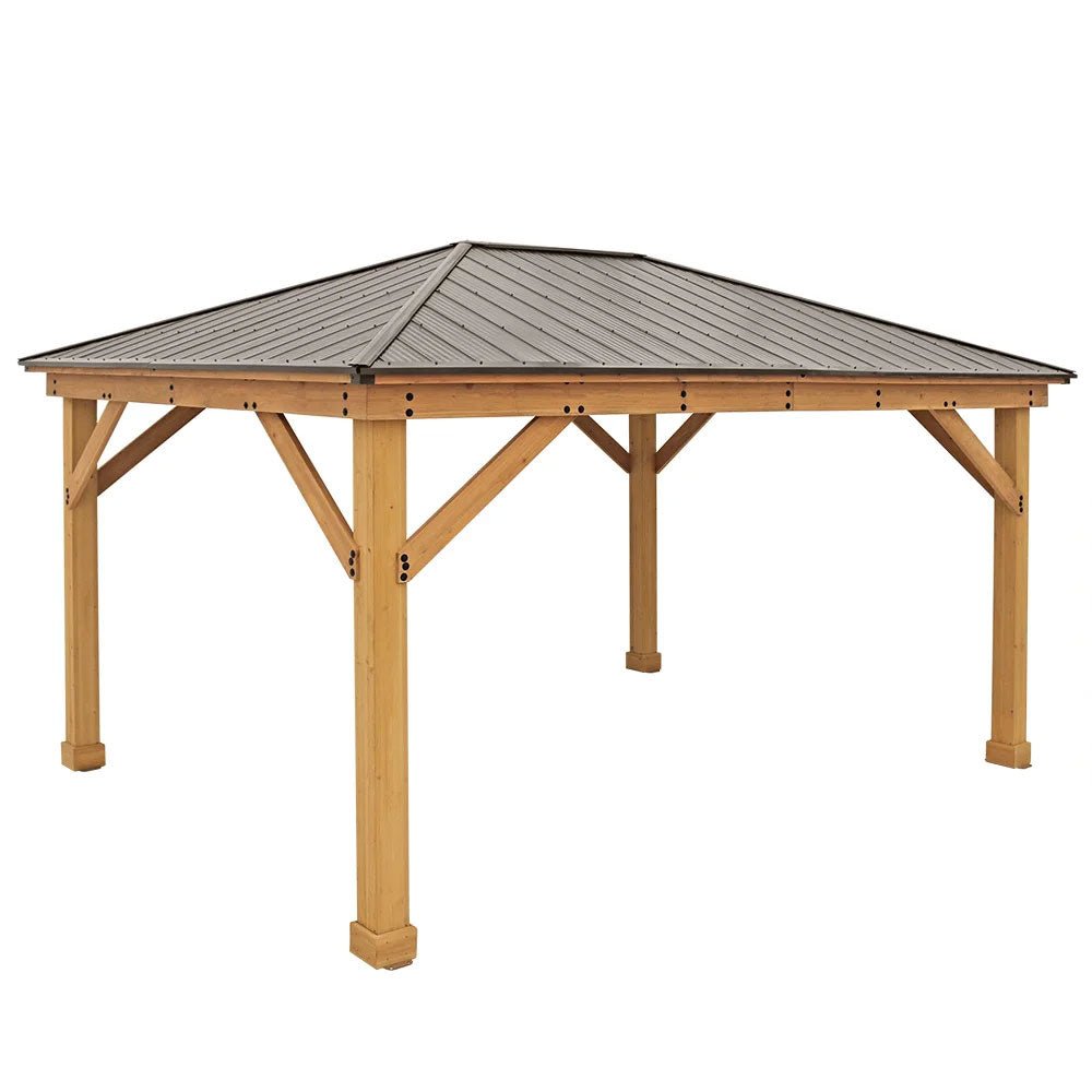 Yardistry Wooden Gazebo 12ft x 16ft (3.7m x 4.9m) - SGP Garden Ltd