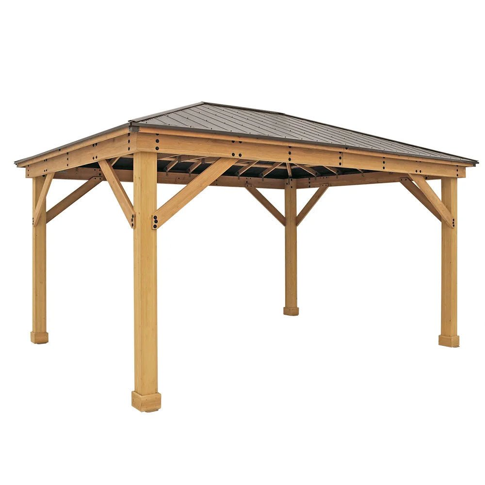 Yardistry Wooden Gazebo 12ft x 16ft (3.7m x 4.9m) - SGP Garden Ltd