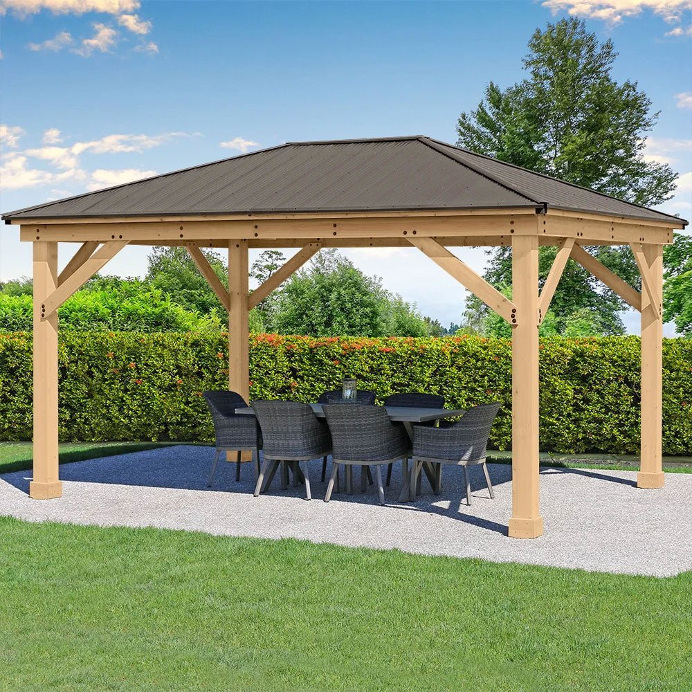 Yardistry Wooden Gazebo 12ft x 16ft (3.7m x 4.9m) - SGP Garden Ltd