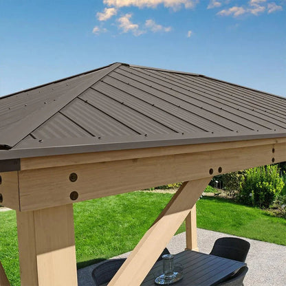 Yardistry Wooden Gazebo 12ft x 16ft (3.7m x 4.9m) - SGP Garden Ltd