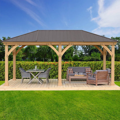 Yardistry Wooden Gazebo 12ft x 20ft (3.7 x 6.2m) - SGP Garden Ltd