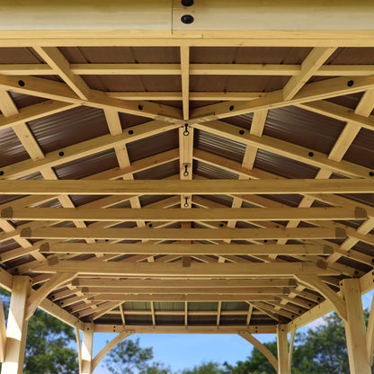 Yardistry Wooden Gazebo 12ft x 24ft (3.7m x 7.4m) - SGP Garden Ltd