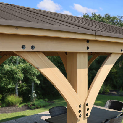 Yardistry Wooden Gazebo 12ft x 24ft (3.7m x 7.4m) - SGP Garden Ltd