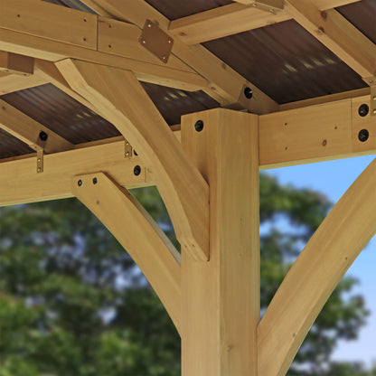 Yardistry Wooden Gazebo 12ft x 24ft (3.7m x 7.4m) - SGP Garden Ltd