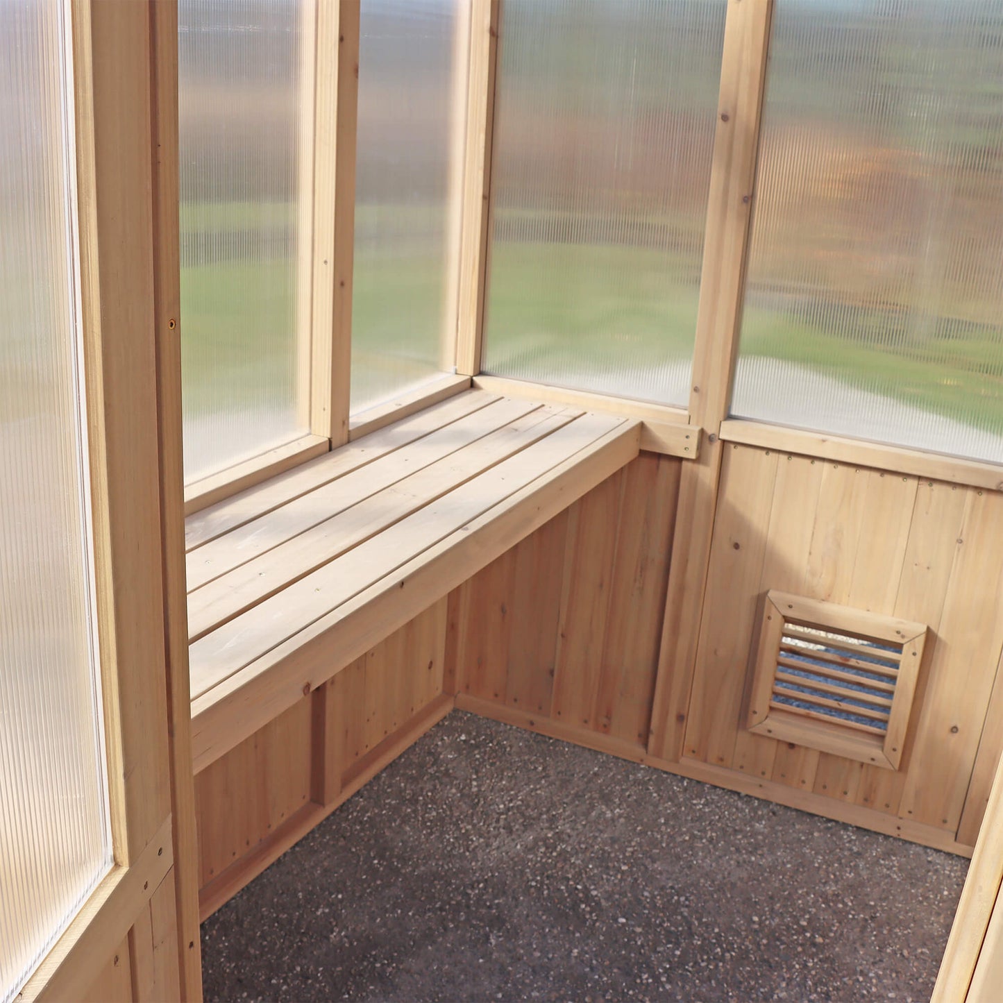 Yardistry Wooden Greenhouse 6.7ft x 6ft (2.3m x 2m) - SGP Garden Ltd