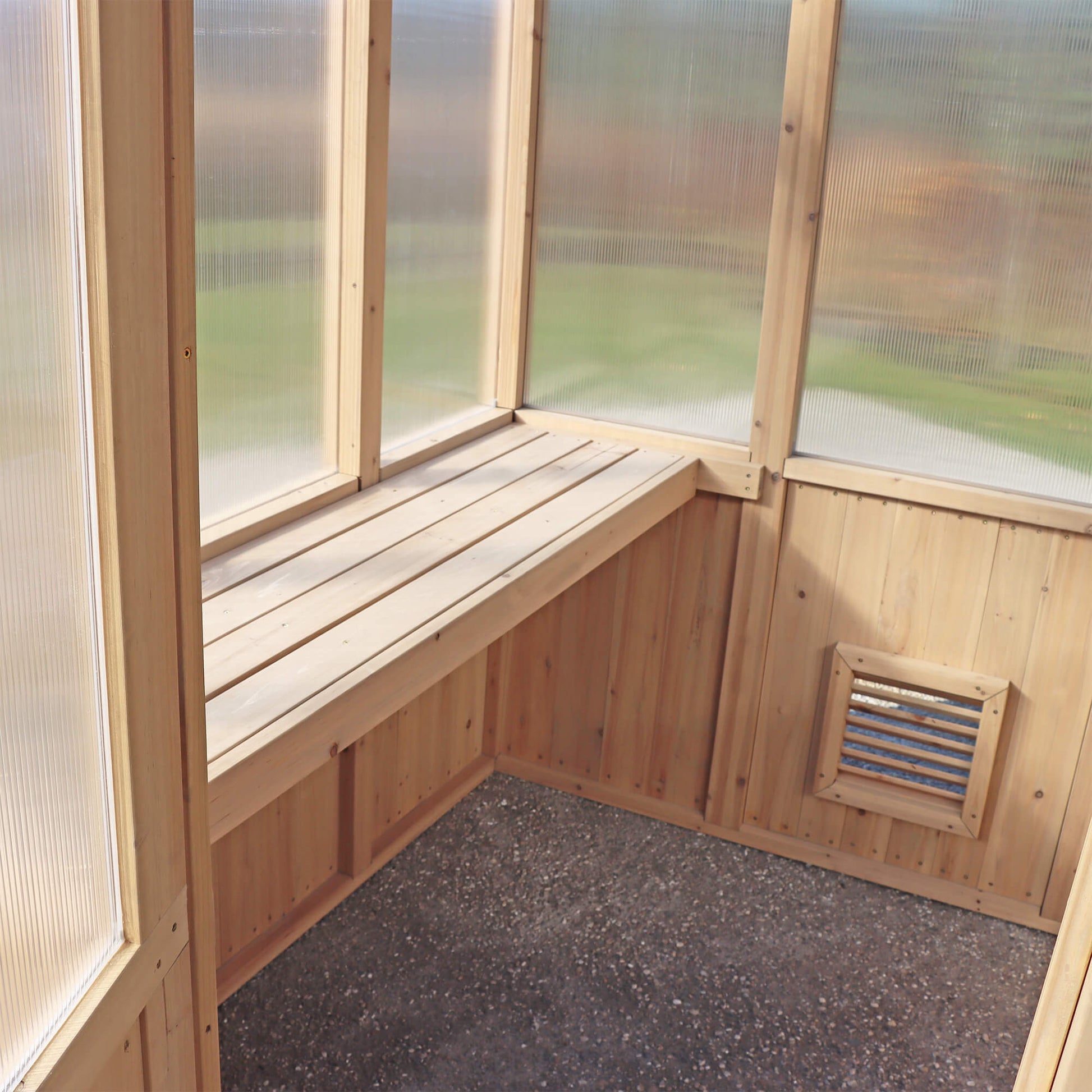 Yardistry Wooden Greenhouse 6.7ft x 6ft (2.3m x 2m) - SGP Garden Ltd