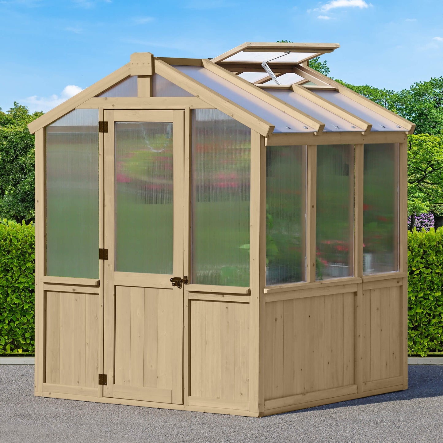 Yardistry Wooden Greenhouse 6.7ft x 6ft (2.3m x 2m) - SGP Garden Ltd