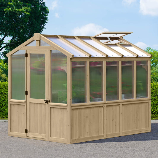 Yardistry Wooden Greenhouse 6.7ft x 9.7ft (2.04m x 2.9m) - SGP Garden Ltd