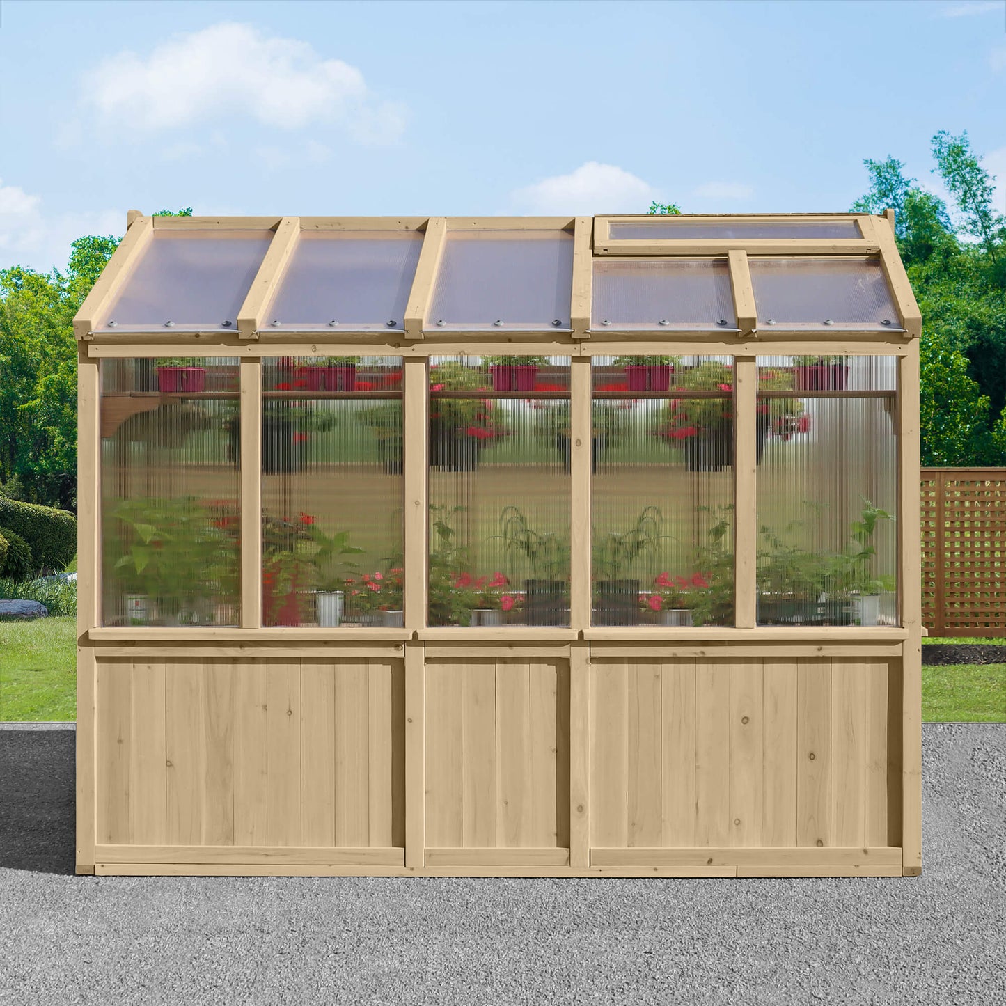 Yardistry Wooden Greenhouse 6.7ft x 9.7ft (2.04m x 2.9m) - SGP Garden Ltd