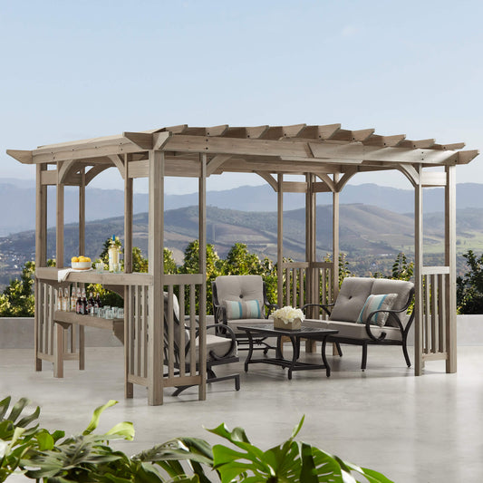 Yardistry Wooden Pergola 10ft x 14ft (3m x 4.2m) - SGP Garden Ltd