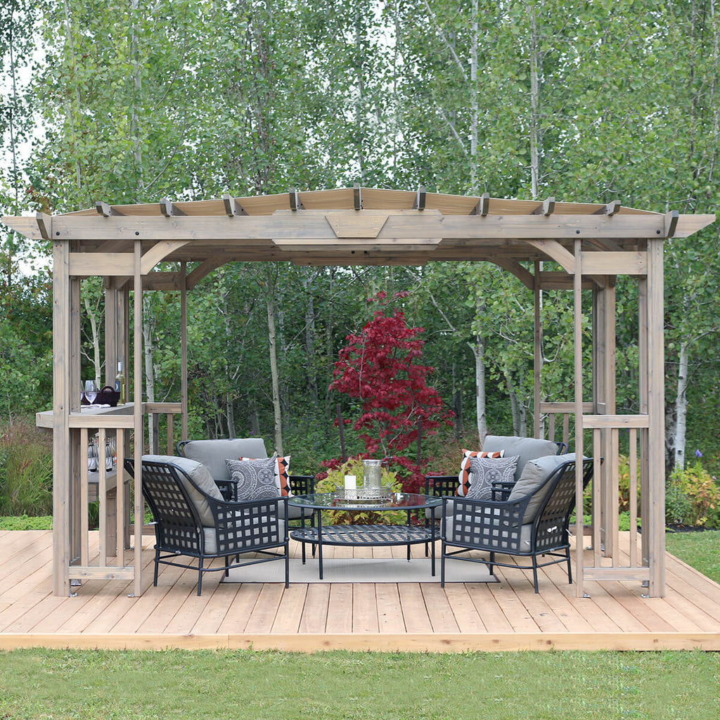 Yardistry Wooden Pergola 10ft x 14ft (3m x 4.2m) - SGP Garden Ltd
