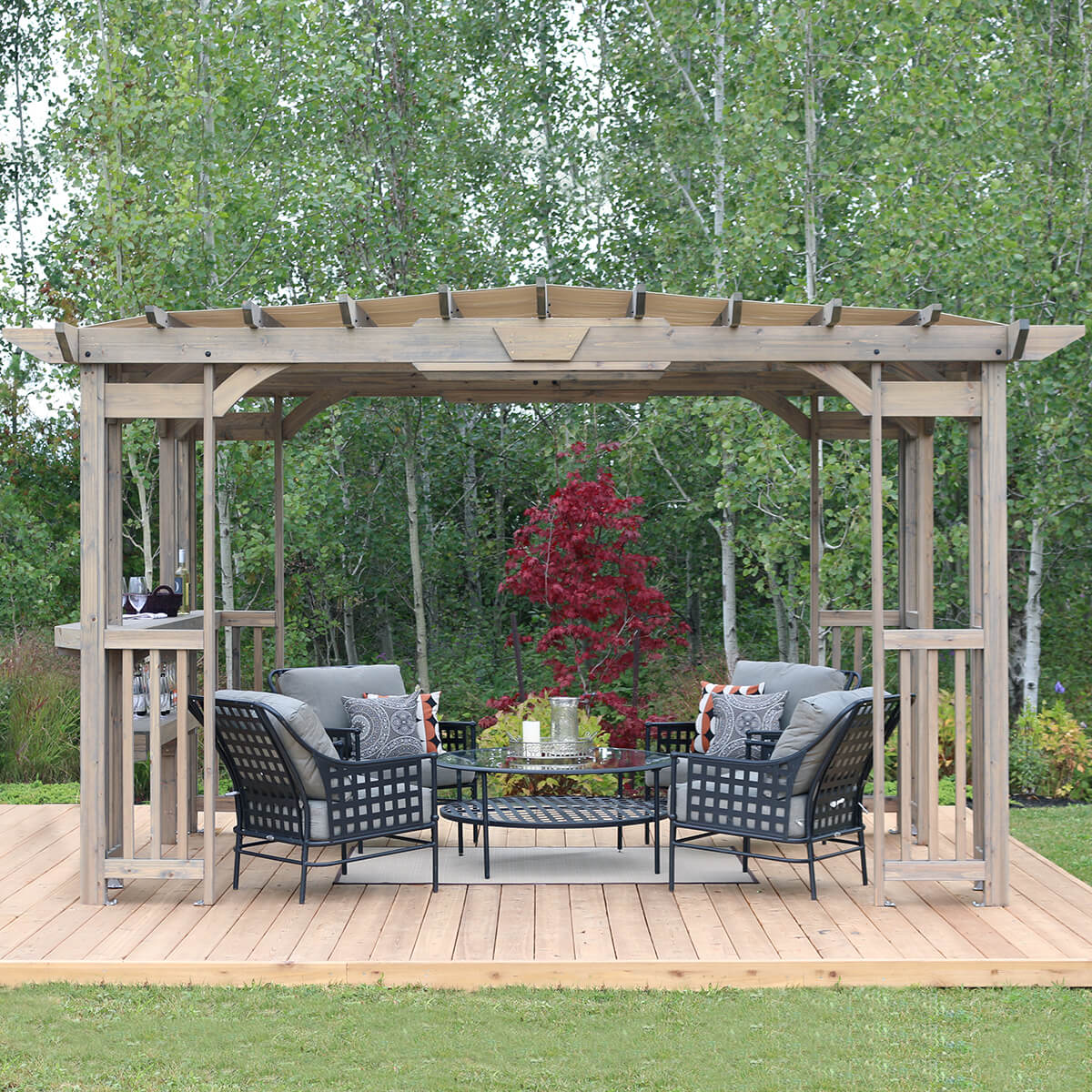 Yardistry Wooden Pergola 10ft x 14ft (3m x 4.2m) - SGP Garden Ltd
