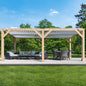 Yardistry Wooden Pergola 10ft x 20ft (3m x 6m) with Louvered Roof - SGP Garden Ltd