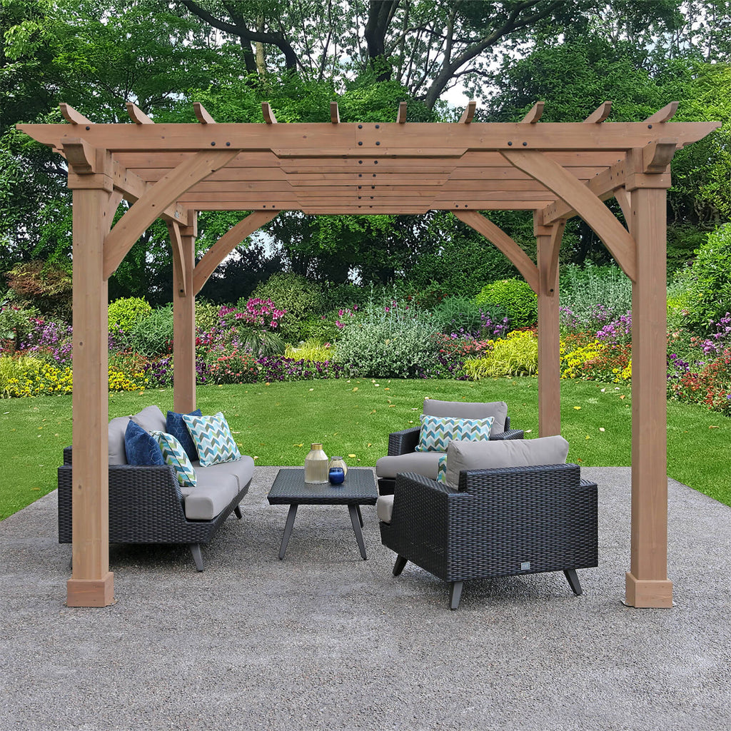 Yardistry Wooden Pergola 12ft x 12ft (3.7m x 3.7m) - SGP Garden Ltd