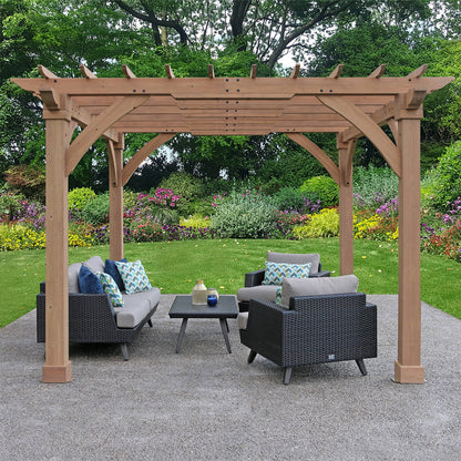 Yardistry Wooden Pergola 12ft x 12ft (3.7m x 3.7m) - SGP Garden Ltd