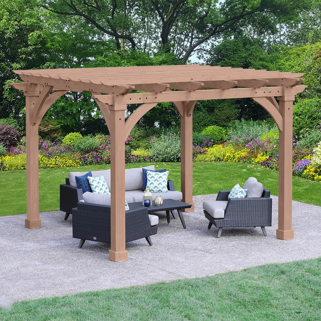Yardistry Wooden Pergola 12ft x 12ft (3.7m x 3.7m) - SGP Garden Ltd