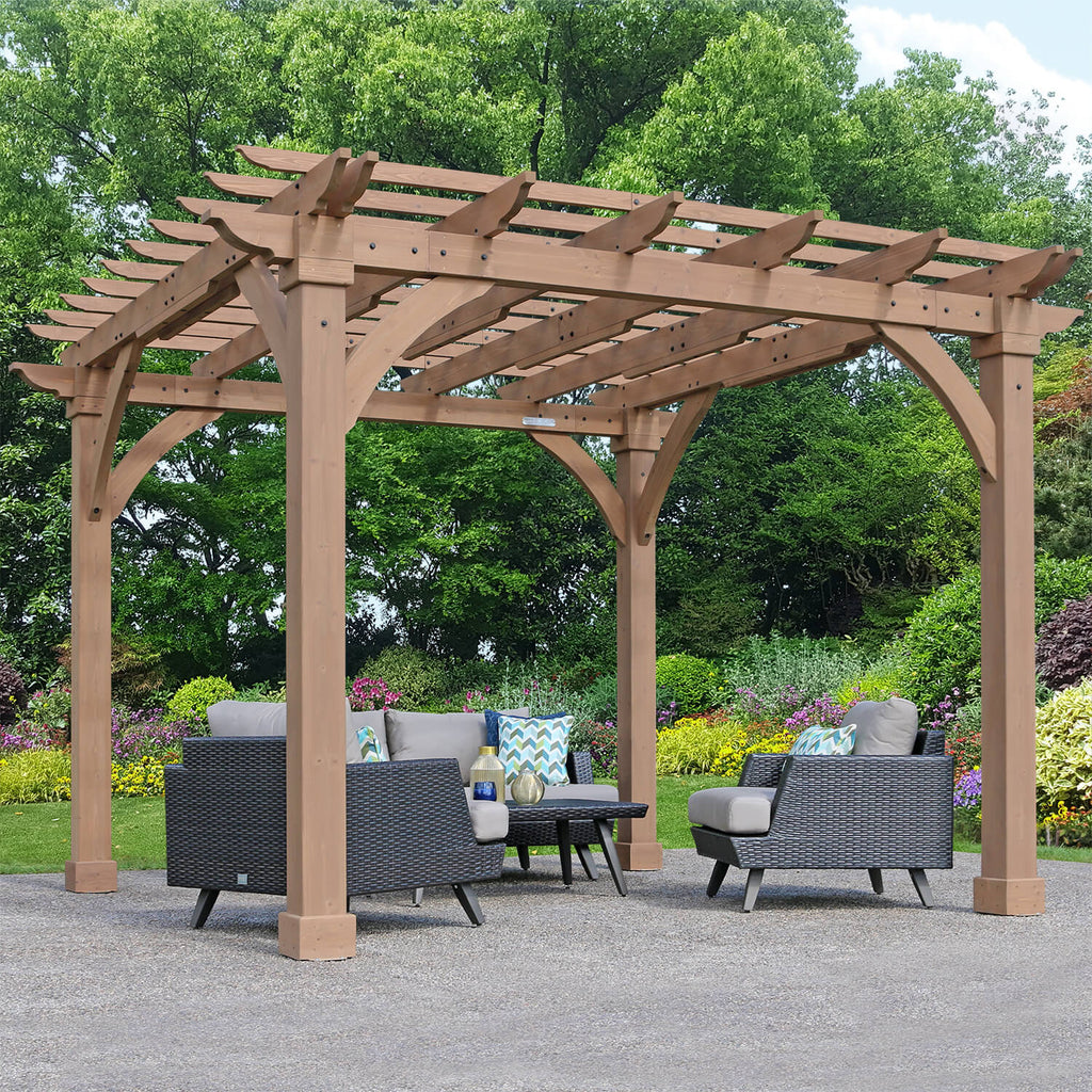Yardistry Wooden Pergola 12ft x 12ft (3.7m x 3.7m) - SGP Garden Ltd