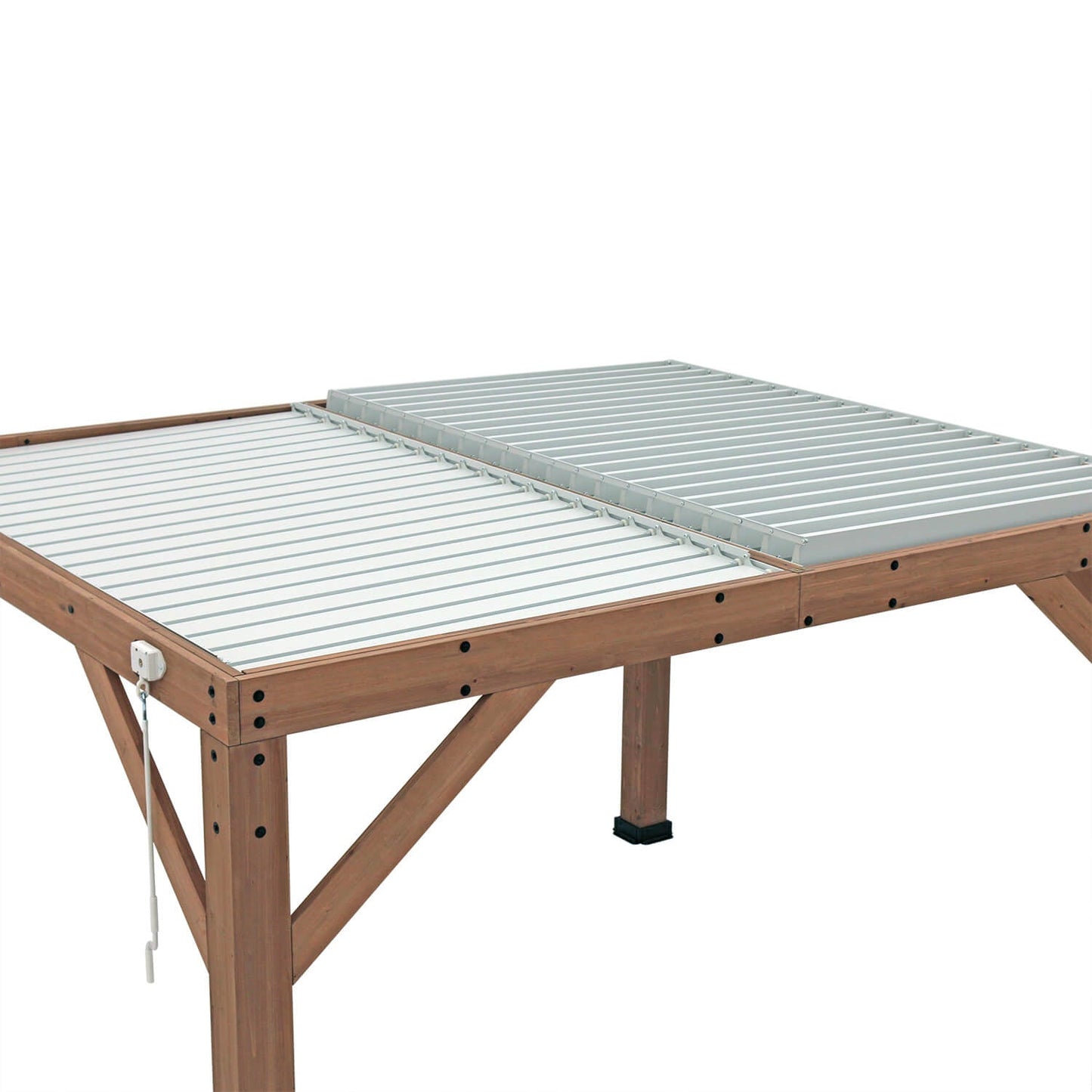 Yardistry Wooden Pergola 13ft x 11ft (4m x 3.4m) With Louvered Roof - SGP Garden Ltd
