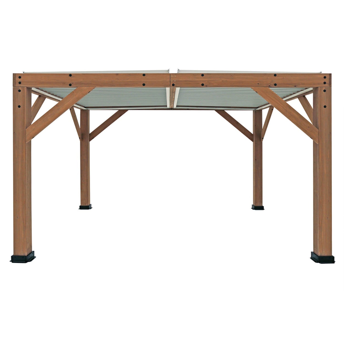 Yardistry Wooden Pergola 13ft x 11ft (4m x 3.4m) With Louvered Roof - SGP Garden Ltd