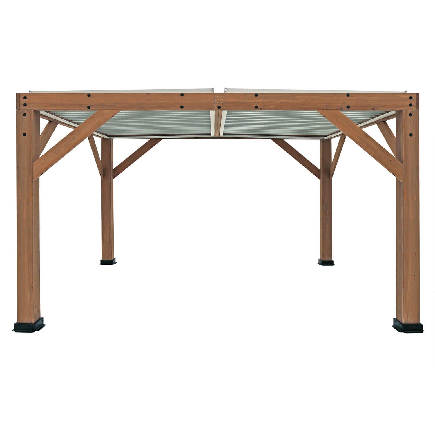 Yardistry Wooden Pergola 13ft x 11ft (4m x 3.4m) With Louvered Roof - SGP Garden Ltd