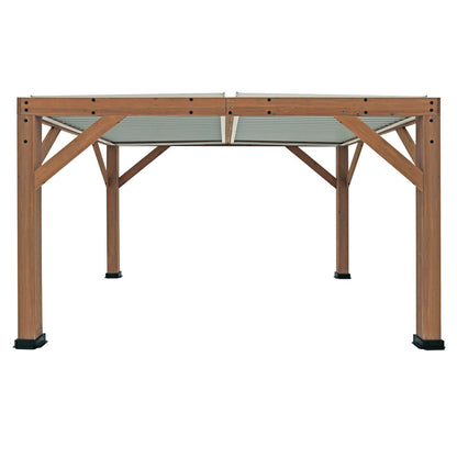 Yardistry Wooden Pergola 13ft x 11ft (4m x 3.4m) With Louvered Roof - SGP Garden Ltd