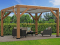 Yardistry Wooden Pergola 13ft x 11ft (4m x 3.4m) With Louvered Roof - SGP Garden Ltd