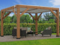 Yardistry Wooden Pergola 13ft x 11ft (4m x 3.4m) With Louvered Roof - SGP Garden Ltd